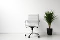 white minimalist background, ergonomically designed chair Royalty Free Stock Photo