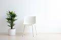 white minimalist background, ergonomically designed chair Royalty Free Stock Photo