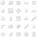 White minimalist icon set