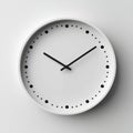 White minimalist wall clock with a cut-out design Royalty Free Stock Photo