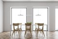White minimalistic dining room interior Royalty Free Stock Photo