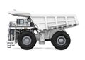 White Mining Truck Isolated