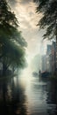 Misty Canal: A Captivating 8k Schlieren Photography Contest Winner