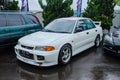 White Mitsubishi Lancer evolution III