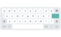 White mobile keyboard template. Vector illustration