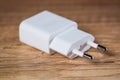 White mobile phone charger Royalty Free Stock Photo