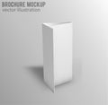 White mockup broshure 3d with shadow