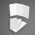 White mockup broshure 3d with shadow