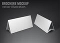 White mockup broshure 3d with shadow Royalty Free Stock Photo