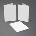 White mockup broshure 3d with shadow