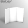 White mockup broshure 3d with shadow