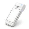 White mockup POS terminal placed against a plain white backdrop Royalty Free Stock Photo