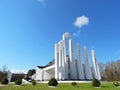 White modern catholic church, Lithuania