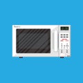 White modern closed microwave oven Royalty Free Stock Photo