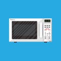 White modern closed microwave oven