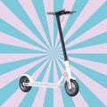 White Modern Eco Electric Kick Scooter . 3d Rendering Royalty Free Stock Photo