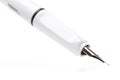 White modern fountain pen isolated on white, close up Royalty Free Stock Photo