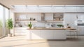White modern kitchen. Modern light interior