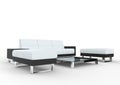 White Modern Living Room Seating Set Royalty Free Stock Photo