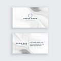 White modern marble style business card