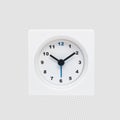 White simple modern,minimal clock.clipping paths Royalty Free Stock Photo