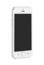White modern mobile smart phone with blank screen