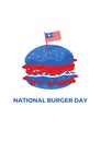 White Modern National Burger Day (Poster