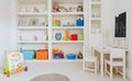 White modern nursery room Royalty Free Stock Photo