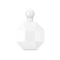White Modern Parfume Bottle in Shape of Diamond. 3d Rendering