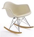 White modern rocking chair