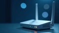 White Modern Router With Two Antennas Royalty Free Stock Photo