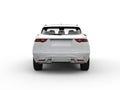 White modern SUV - back view Royalty Free Stock Photo