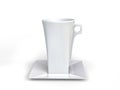 White modern tall cofee cup