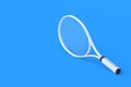White modern tennis racquet. Sports equipments