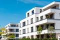 White modern townhouses in Germany