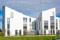 White modern townhouses