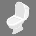 White modern western toilet illustration vector design Royalty Free Stock Photo