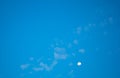 White moon against the blue sky Royalty Free Stock Photo
