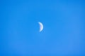 Moon Crescent on a dark blue sky background Royalty Free Stock Photo