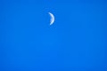 Moon Crescent on a dark blue sky background Royalty Free Stock Photo