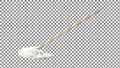White Mop with Wooden Handle Royalty Free Stock Photo