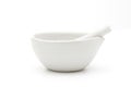 White mortar and pestle