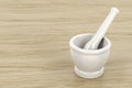 White mortar and pestle