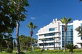 White Motel building in Turkey. Royalty Free Stock Photo