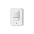 White motion sensor depicted in a minimalist style. Rectangular with a slightly rounde Royalty Free Stock Photo