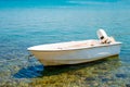 White motor boat Royalty Free Stock Photo