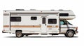 White Motor Home Rv On White Background