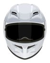 White motorcycle helmet