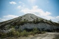 White Mountain - large open air phosphogypsum waste storage. Futuristic Royalty Free Stock Photo