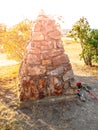 White Mountain Memorial. Stone pyramid at the place of Battle of White Mountain - 1620, Prague, Czech Republic Royalty Free Stock Photo